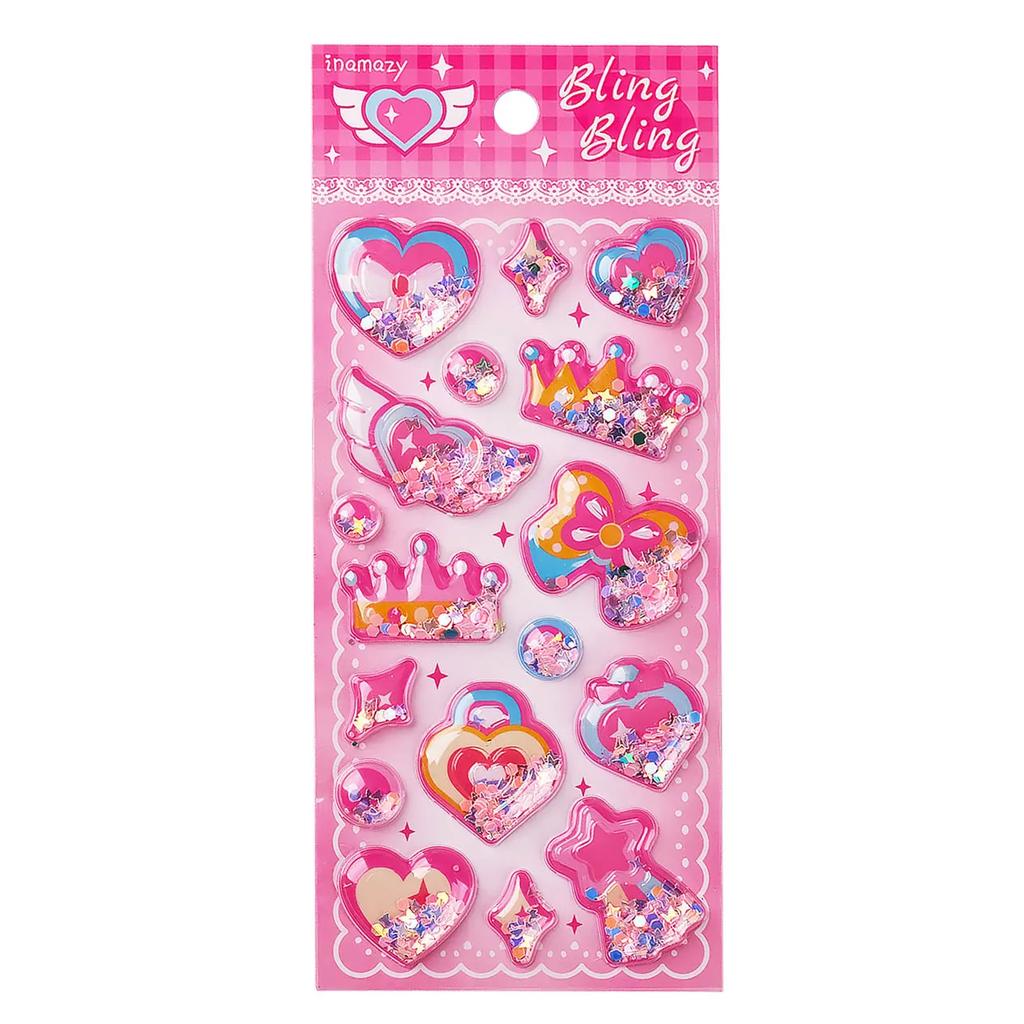 1 Sheet 3D Three-Dimensional Water Injection Stickers Children'S Cartoon Reward Stickers Beads Shake Oil Stickers