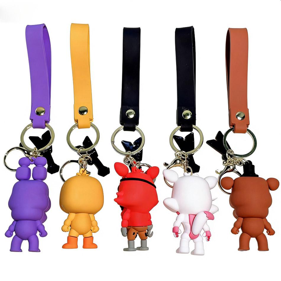 Cartoon Game Figure Keychain 5Pcs, Bag Pendant, Perfect Gift For Kids' Birthday, In Stock &