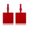 Suitcase Square Label PU Leather Labels School Bag Name Card for Trip Security