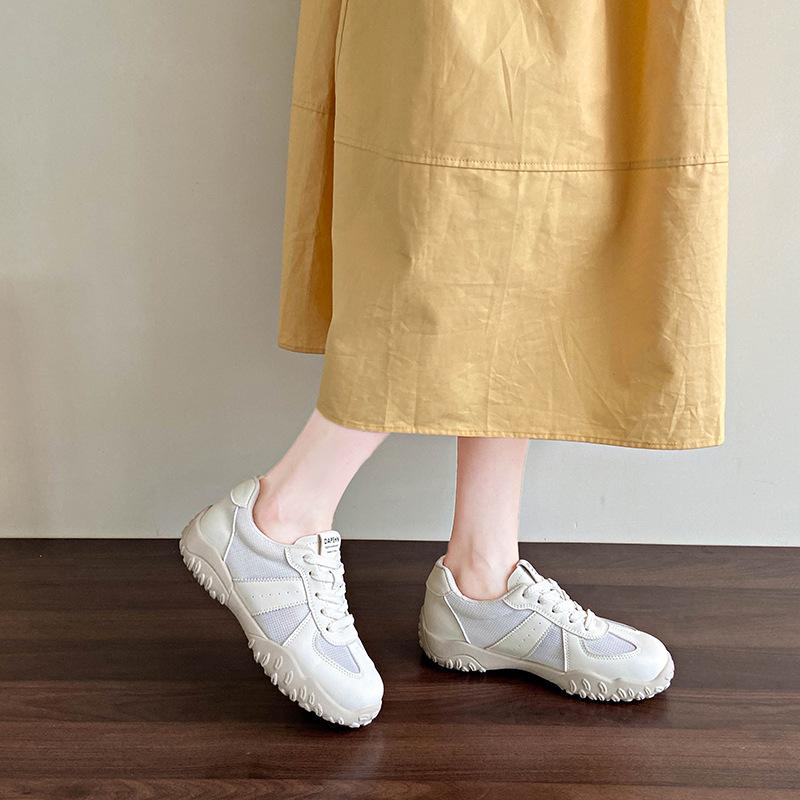 

Весна 2025 новые туфли из мягкой кожи в стиле Форреста Гампа удобная мягкая подошва универсальная спортивная и повседневная обувь корейская версия ретро немецкие тренировочные туфли w 40 бежевый