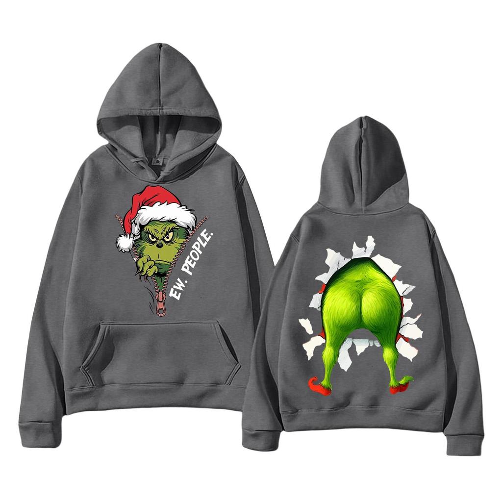 Women's Casual Christmas Letter Print Hoodie with Pockets, Trendy Pullover for Holiday