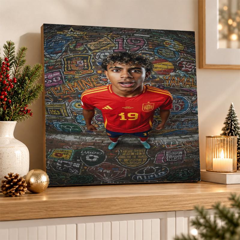 Lamine Yamal Diamond Painting Kit 5D Full Drill DIY Diamond Mosaic Wall Art Home Decor