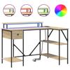 Desk Sonoma Oak Finish 120 x 79 x 86.5 cm Particleboard