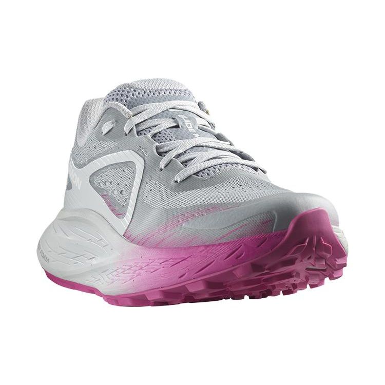 SALOMON Glide Max Tr Comfortable Non-Slip Durable Low-Top Trail Running Shoes Women Sneaker Gray White Pink 473176