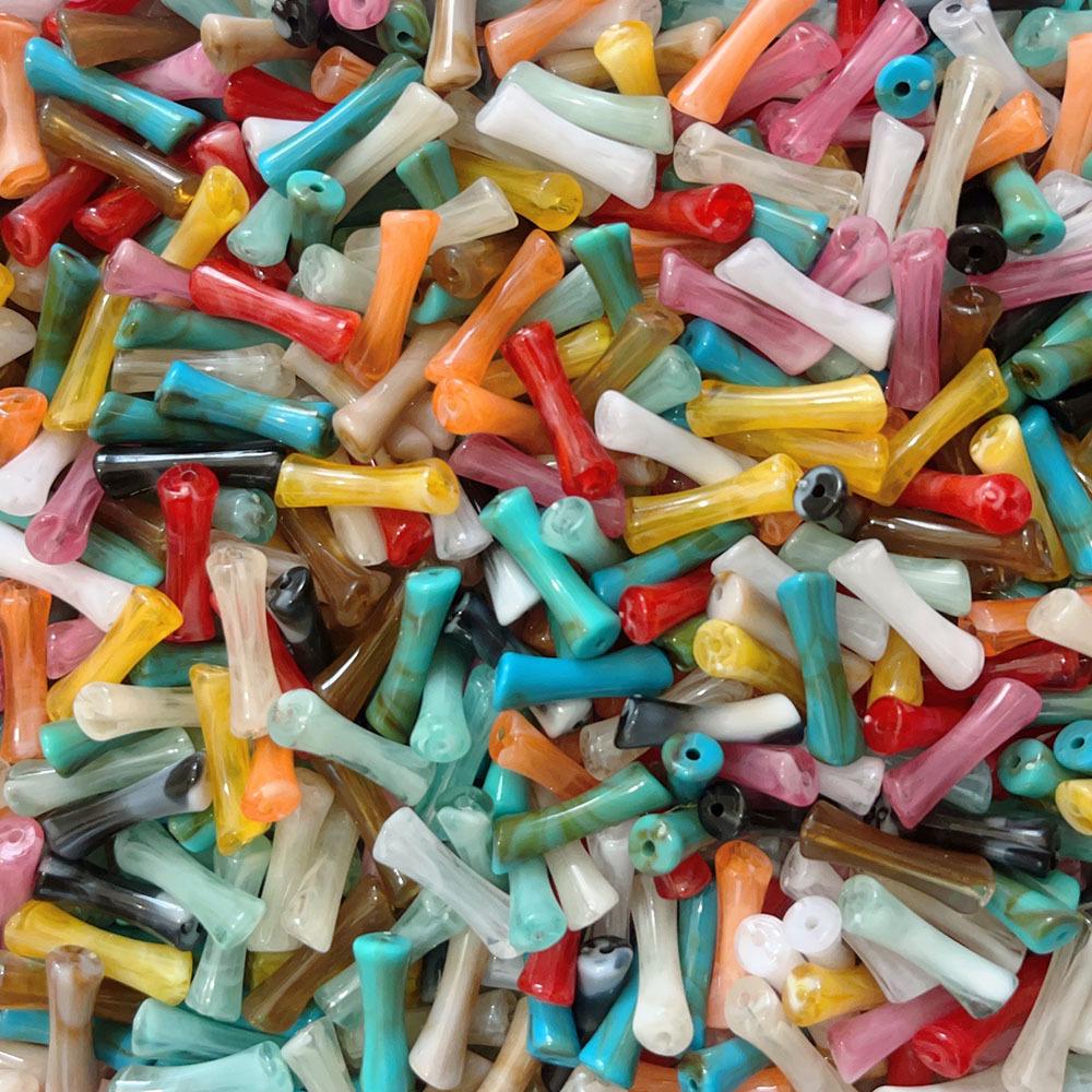 

Ретро Бамбуковая Бисерная Акриловая Ювелирная Цепочка: Браслет, Ожерелье, Ножной браслет, Аксессуары для цепочки сумки 8*26mm, Pack of 30