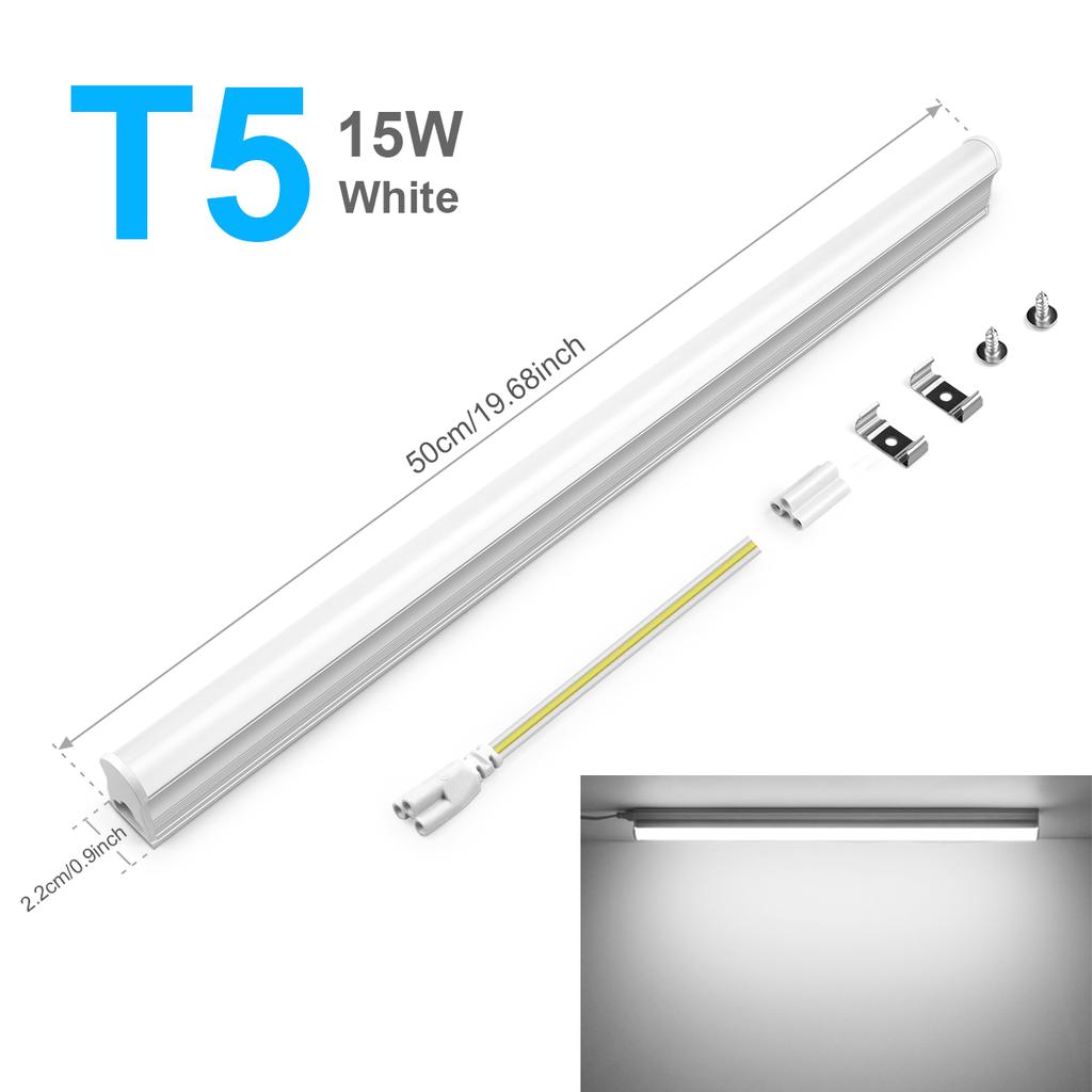 Hospital Garage Lighting Super Bright LED Light Tube T5 (85-265V) -1 Lamp Bulb with Screws Ceiling Mounted