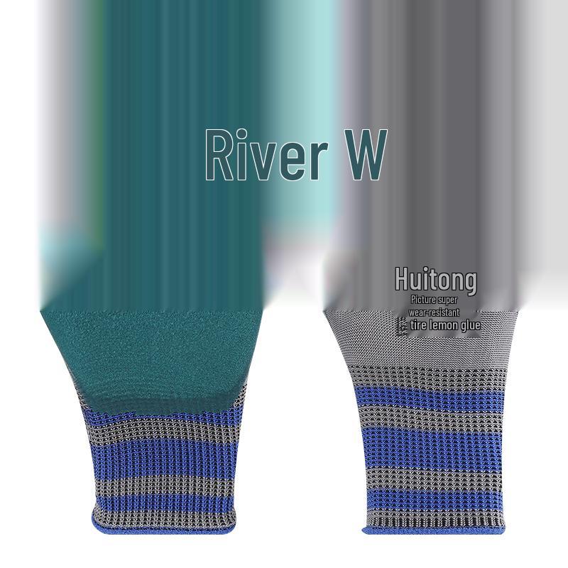 Arbeitshandschuhe: Strapazierfähiges, rutschfestes, wasserdichtes Gummi mit verstärktem Schutz für Arbeitsaufgaben