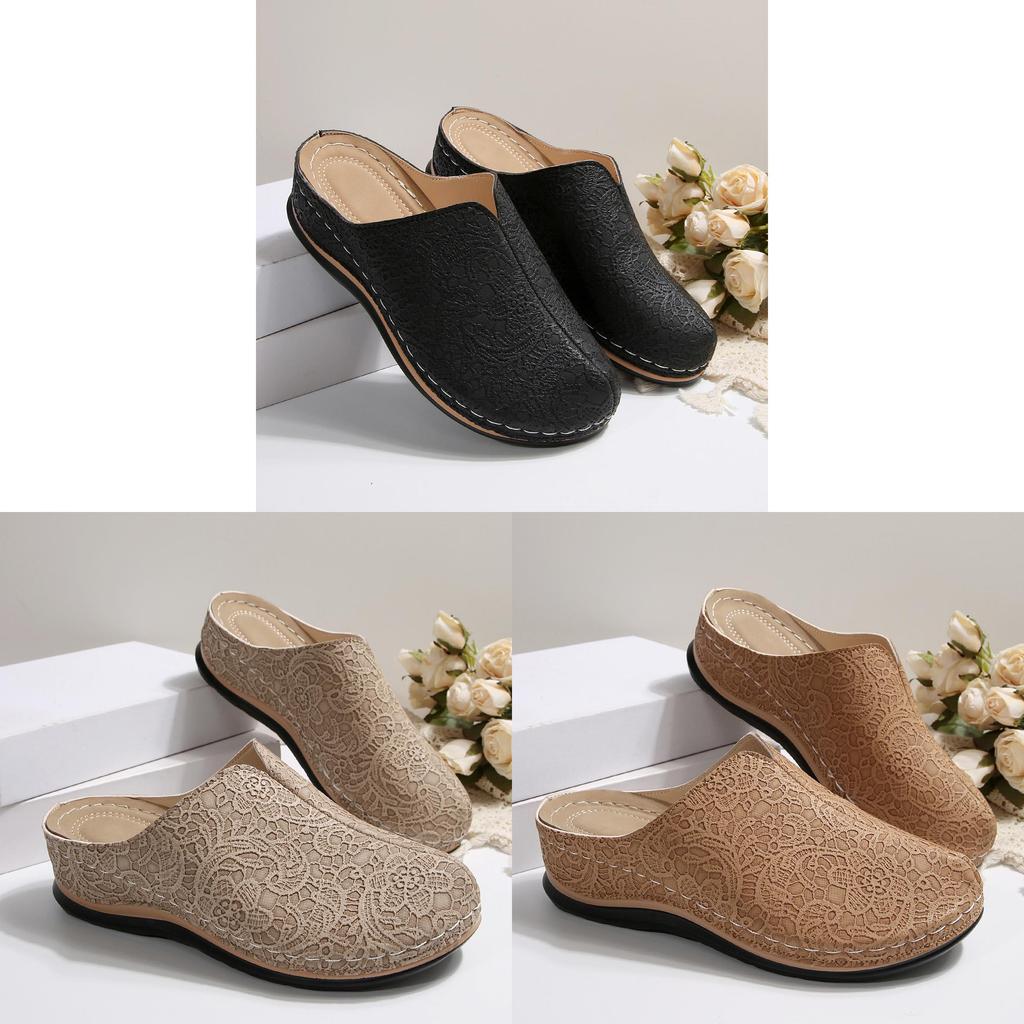 Fall Womens Platform Loafers With Embroidery And Rubber Sole For Casual Office Wear