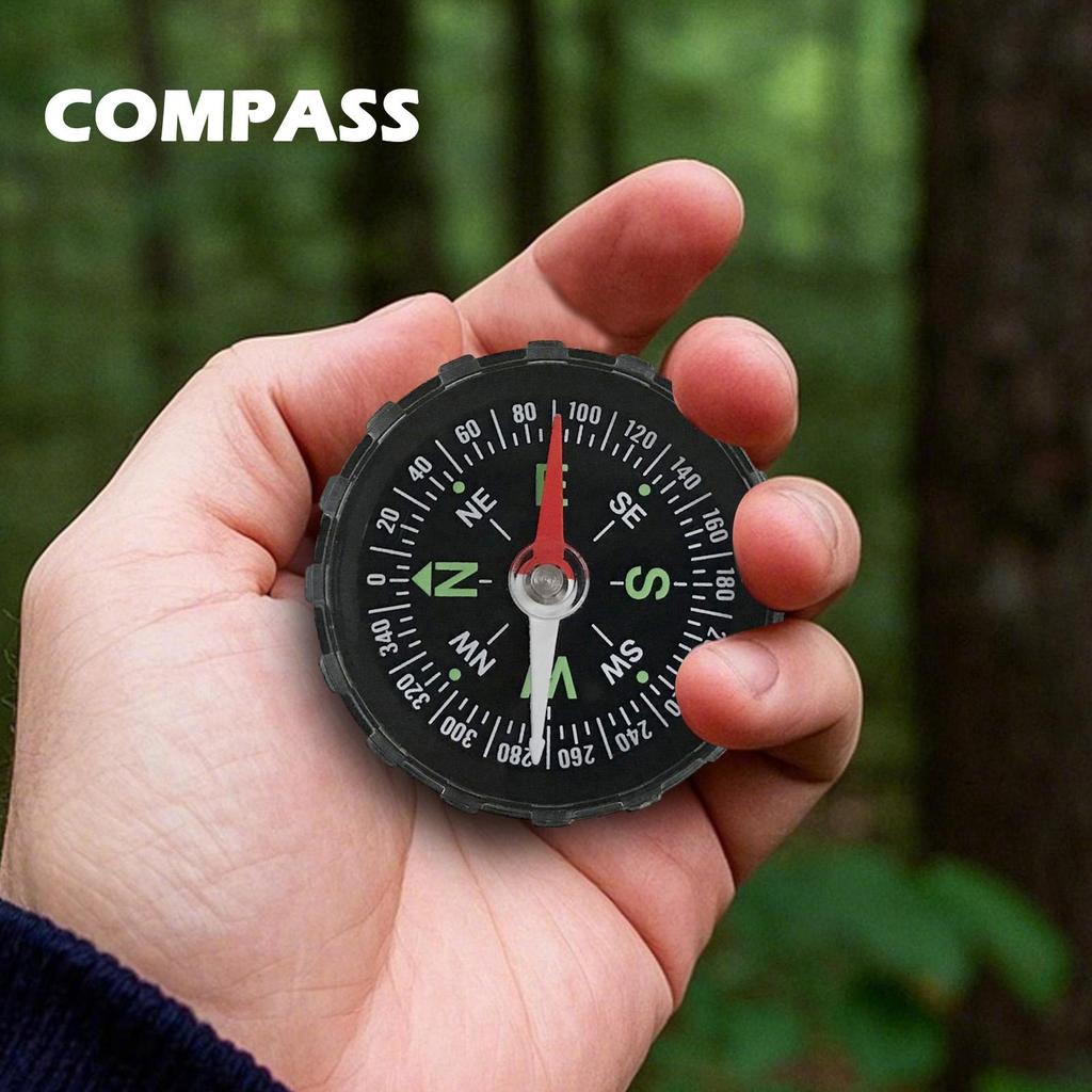 Hiking Compass Waterproof Exploration Gears Multifunctional Sighting Navigation Compass for Women Boys Girls Youth Teens