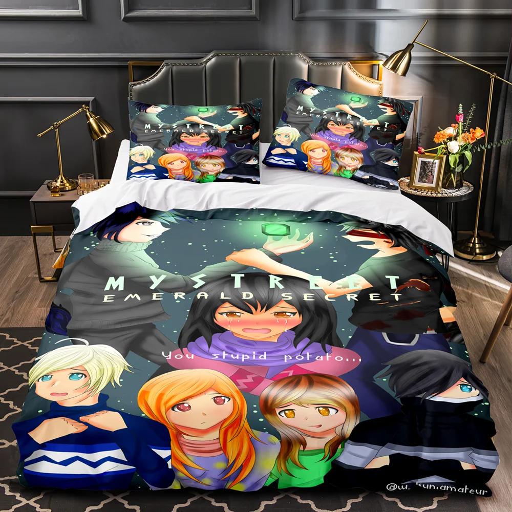 APHMAU Bedding Set Single Twin Full Queen King Size Kawaii Aphmau Bed Set Aldult Kid Bedroom Duvetcover Sets 3D Print 035