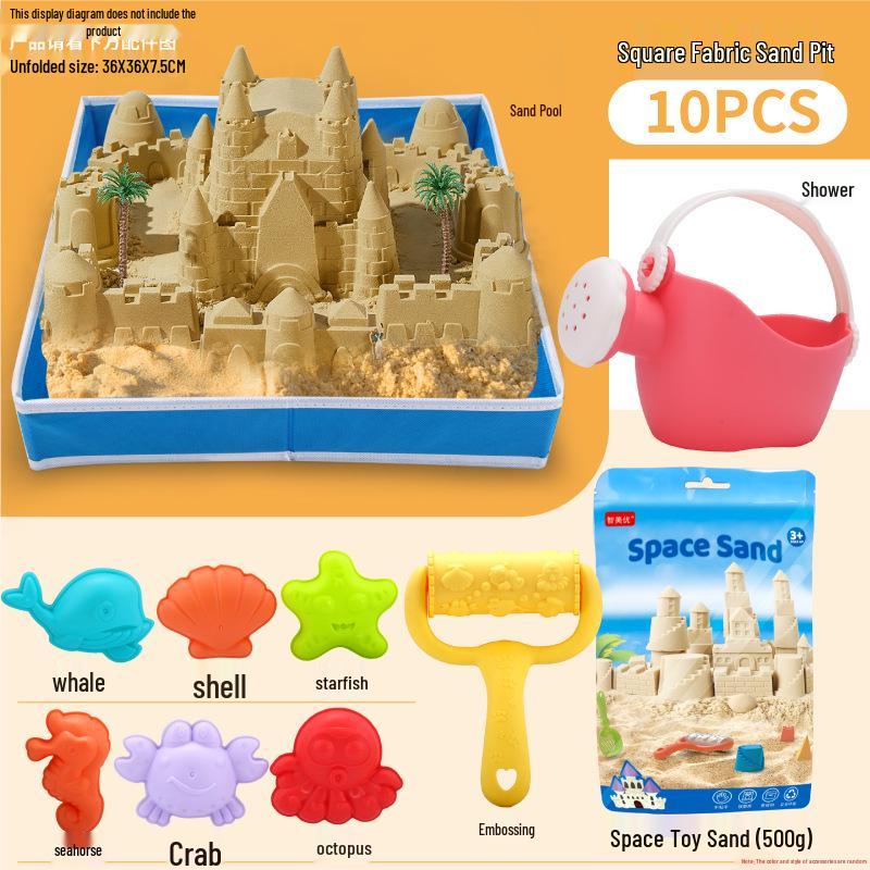 Children's Beach and Sand Play Set: Digging, Water Play, Shell Collecting, and Gardening Tools.