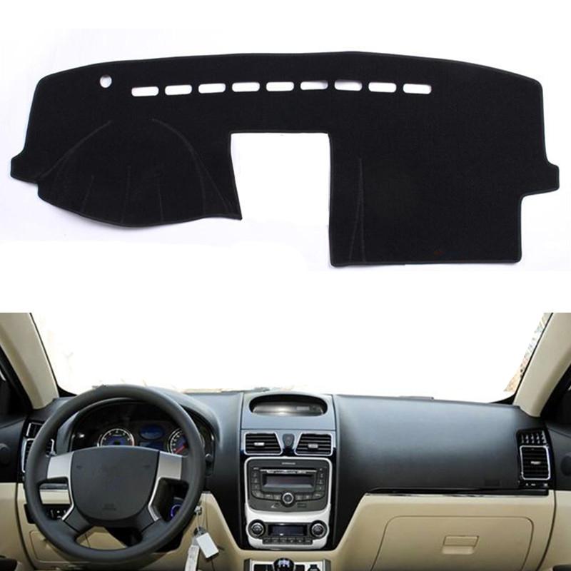 

For Geely Emgrand EC7 2009 2010 2011 2012 2013 2014 2015 2016 Car Dashboard Cover Mat Dash Sunshield Carpet Interior Accessories Black(Red Edge)