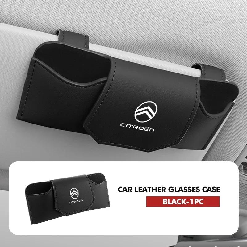 

Magnetic Leather Car Storage Glasses Case Accessories For Citroen C4 C3 C5 C1 C2 C6 C4L DS3 DS4 Berlingo Picasso Jumper