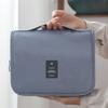 Bolsa de Maquiagem Impermeável Simples para Viagem, Bolsa de Maquiagem Portátil de Grande Capacidade com Gancho, Bolsa de Armazenamento para Artigos de Higiene Pessoal e Cosméticos