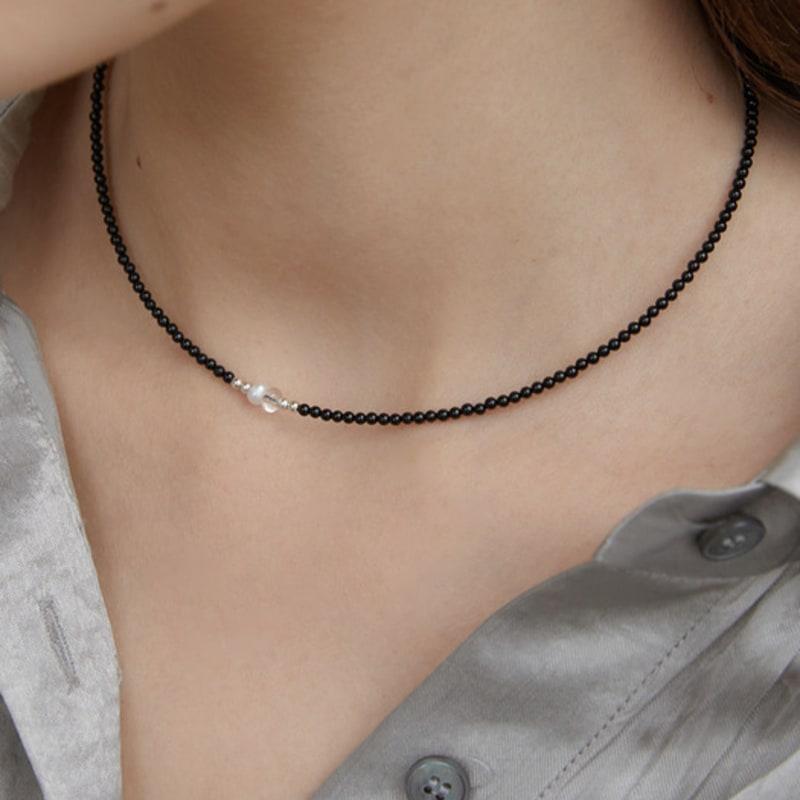 Primaute Clear&Pearl Biz Necklace