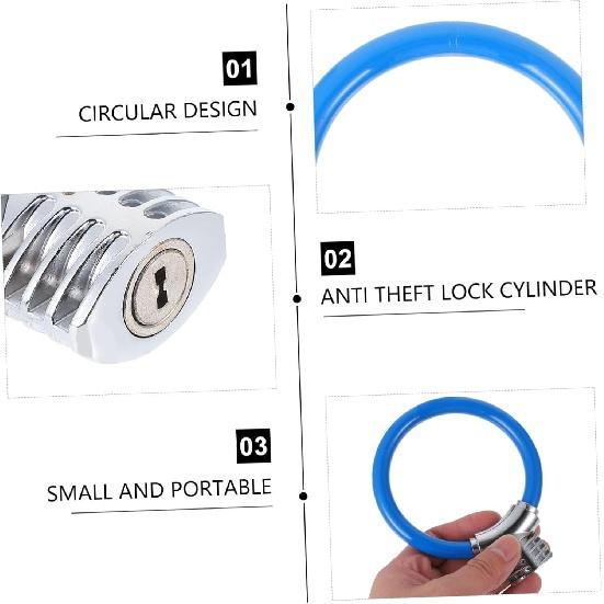 Кольцевой замок Антиблокировочный замок из стального троса Малая угловая дрель Замок — фото 6