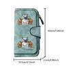 Halloween French Bulldog Pumpkin Long Zipper Wallet, Large Capacity Card Holder, Unisex Clutch Bag, Fashionable Zipper Coin Purse, Suitable for Daily