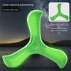 Glow In Dark Three Leaf Boomerang Flying Back Soft Rubber Unbreakable Boys Toy Boomerang Flying Disc Children Stress Relief Toy