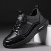 Trendy men's shoes first layer cowhide autumn new sports and leisure shoes men's light and non-slip daily casual leather shoes men's