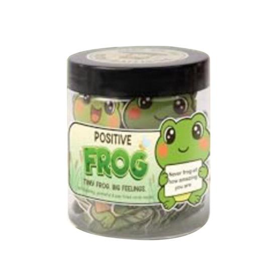 

Позитивна банка з жабою з 60 картками афірмацій Емоційна підтримка Подарунок для жінок Чоловіків Підлітків Друзів Колег Вчителя Медсестри 1 Set