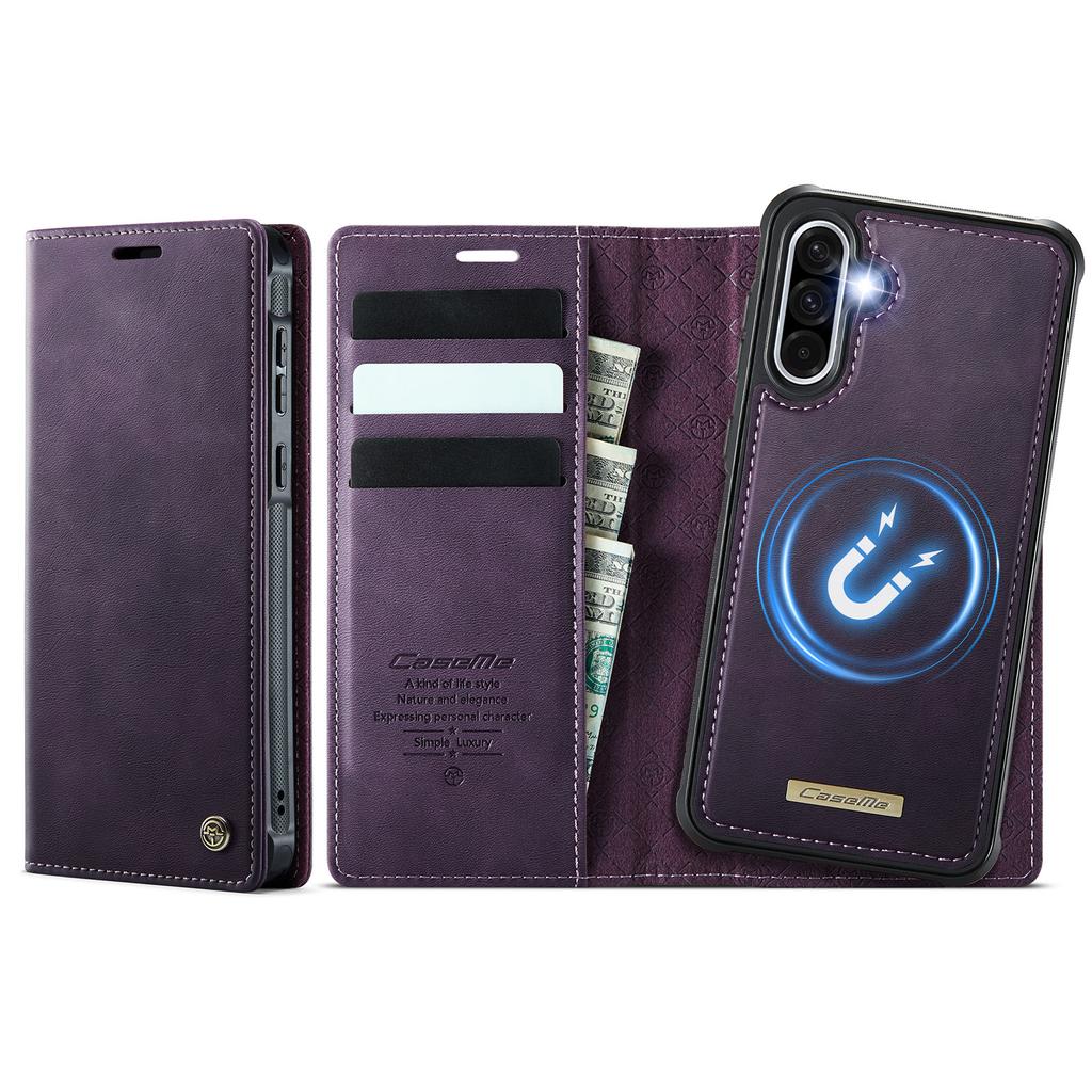 For Samsung Galaxy A36 5G Magnetic Case RFID Blocking Detachable Wallet Leather Phone Cover