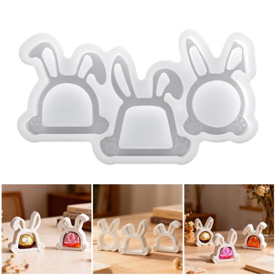 Bunny Silicone Mold Flexible Food Grade Mold for Chocolate Plaster & Resin Crafts Reusable Easy Release Candy Making Mold for DIY Gifts & Home Decor