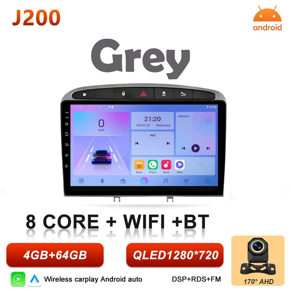 Android 16 Carplay For Peugeot 308 308SW 408 2007 2008 2009 2010 2011 - 2020 Multimedia Player Bluetooth DVD 2k Touch Screen 5G