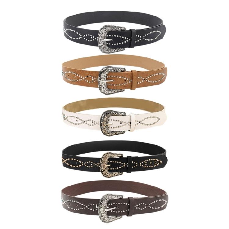 Waist Belt Chain Studded Belt for Casual Costume Belt for Jeans Wrap Dress