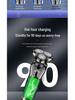 German Triple-Head LCD Digital Shaver: Washable 3-in-1 Hair Clipper, Nose Trimmer, Electric Shaver.