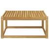 Outdoor Footstool Solid Acacia Wood White 79 x 79 x 37 cm