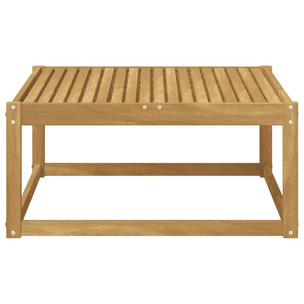 Outdoor Footstool Solid Acacia Wood White 79 x 79 x 37 cm