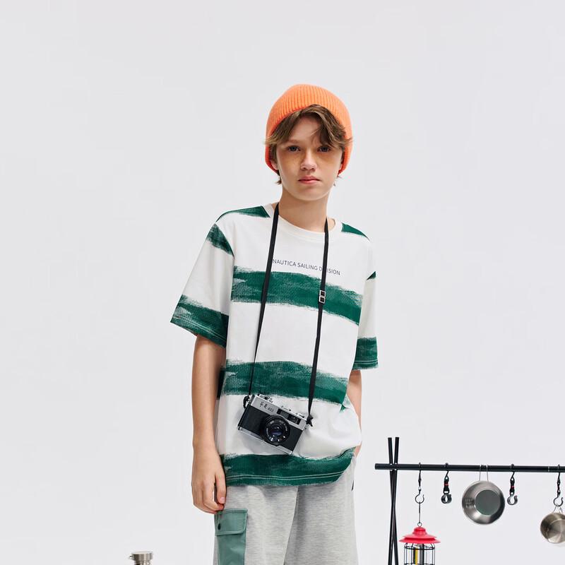NAUTICA Kids Cool-Feel Striped Short-Sleeve T-Shirt 120/56