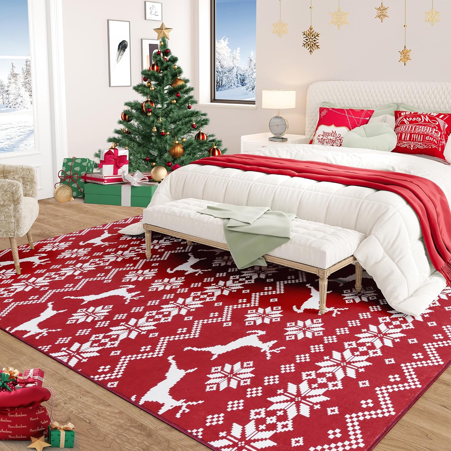 

Рождественский дверной коврик, уличный коврик для прихожей, ковер с Новым годом, коврик для двери, забавные дверные коврики, украшения для домашнего декора 40X60cm-16x24in