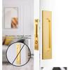 Recessed Finger Flush Pulls with Edge Pull, Sliding Barn Door Handle Hardware, for Cabinet, Pocket, Closet, Barn Door Handle Pulls (Gold,
