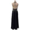 European Style 2025 Summer Women's Deep V Lace-Up Backless See-Through Slim Fit Dress
