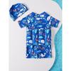 Bañador de una pieza con flotabilidad para niños, secado rápido