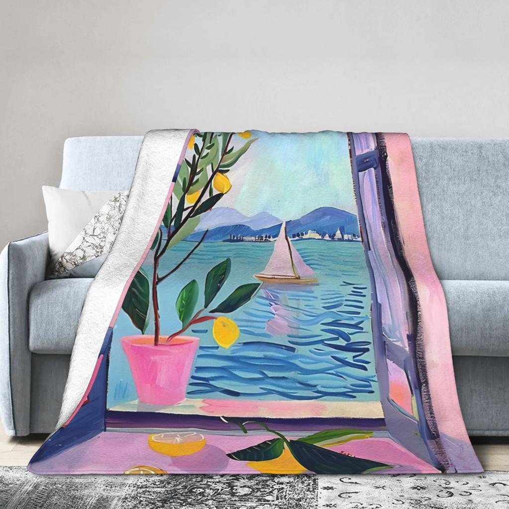 Super Warm Blanket Girls Boys Camping Henri Matisse Style Bedding Throws Flannel Bedspread For Bedroom Graphic Sofa Bed Cover