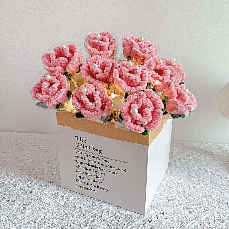 Creative Handmade Diy Bouquet Gift Roses Twisted Stick Niche Permanent Finished
