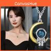 Trendy Titanium Steel Star And Moon Astronaut Couple Necklaces Ideal For Special Occasions And Gifting