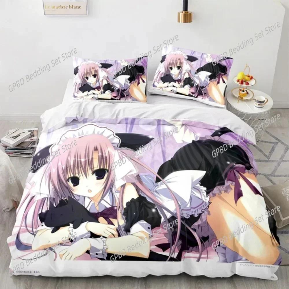 Anime Kotori Itsuka Cosplay Beding Set 3D Printed Suitable for Bedrom Soft Duvet Cover Set With Pilowcases Children Kids Home Textile