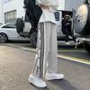 Trendy Versatile Basketball Full Open Button Breasted Pants Men's Summer Sweatpants High Street Ins Versatile Loose Straight Pants