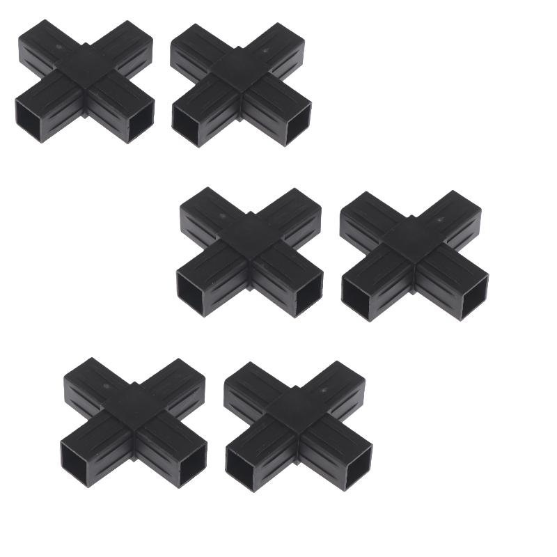 2/6/8/10/20 Set ABS Plastic Pipe Angle Fittings Hexagonal 6 Pass 22mm Cross Square Tubes