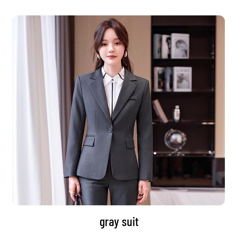 Zihong Women's High-End Career Suit - Spring/Autumn Temperament Style for College Interviews & Formal Wear