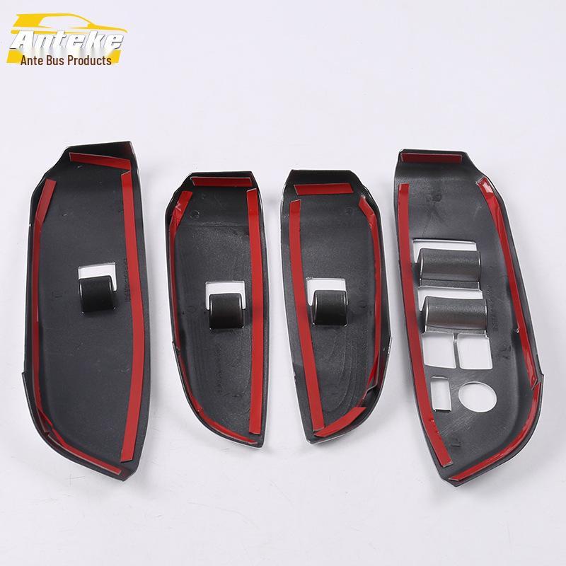 Compatible Highlander Glass Switch Decorative Frame for 15 Models - Car Door Window Armrest Lift Button Patch