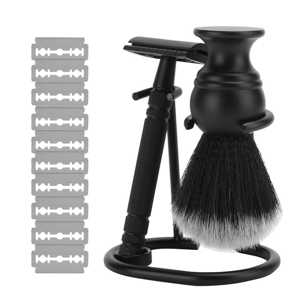 Shaving Brush Razor Shaving Rack Razor Blade Men Shaving Set for Salon Family