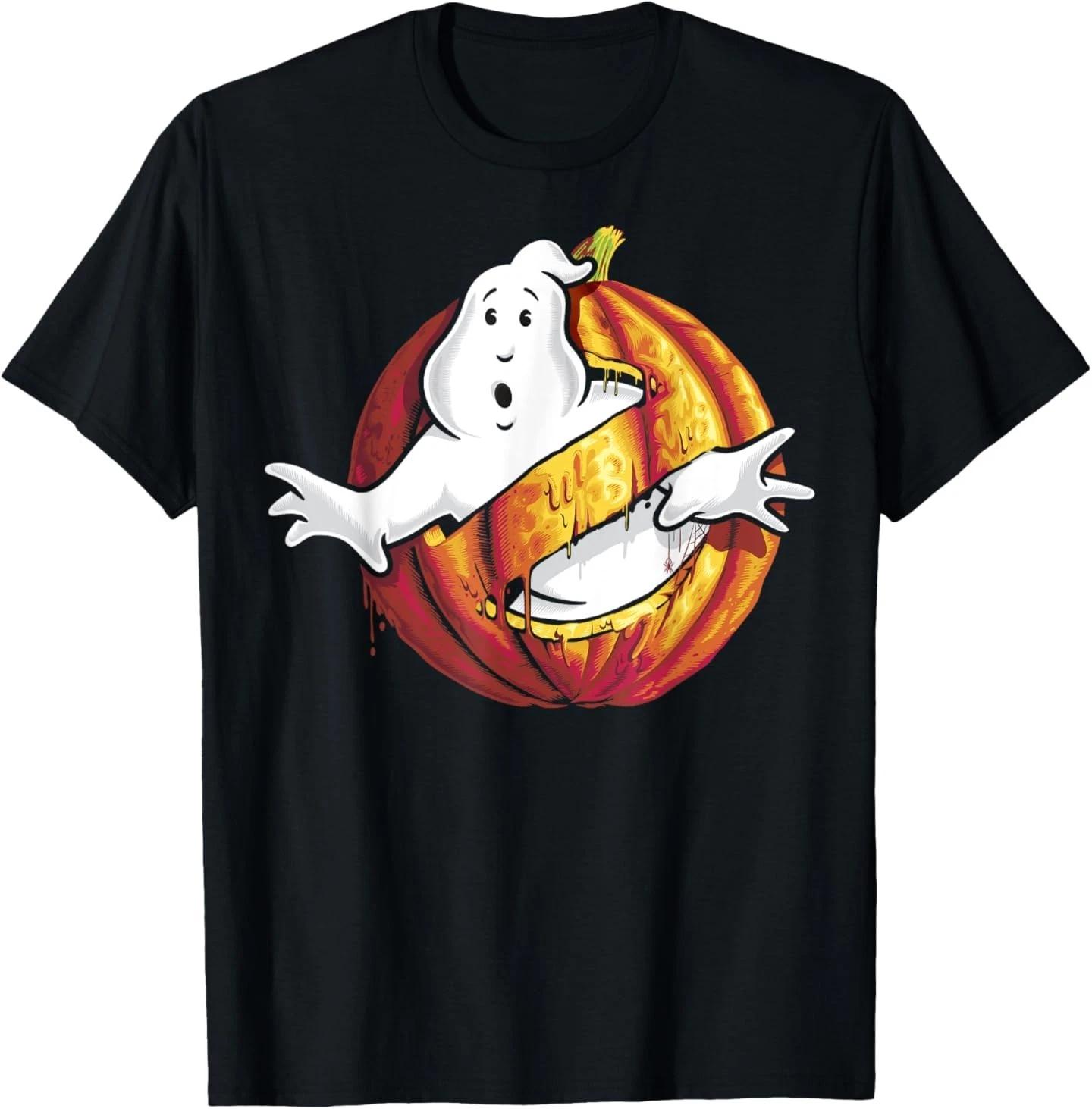 

Ghostbusters Classic Logo Halloween Pumpkin Graphic T-Shirt T-Shirt S