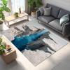 3D-Schluchtenriss-Teppich Realistische geologische Verwerfungs-Teppich mit blauem Abgrund Optische Täuschung Bodenmatte für moderne Wohnzimmerdekoration