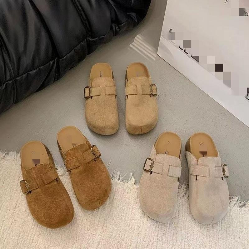 Halbschuhe faule ein Pedal herbst neu dicksohlige Tasche Kopf Hausschuhe Damen Oberbekleidung Damenschuhe