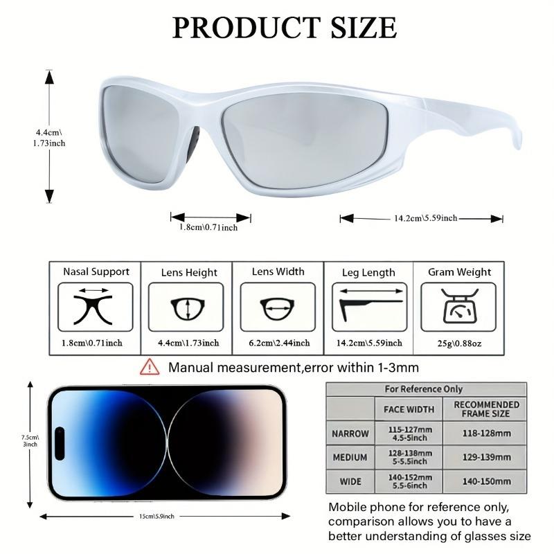 16 Stück Y2K Punk Style Umrandete Herren Personalisierte Modebrillen Party