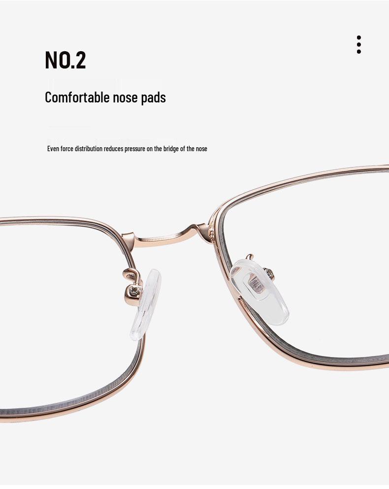 New Men's Anti-Blue Light Metal Reading Glasses - High Definition for Middle-aged and Elderly